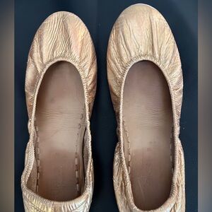 Tieks Size 9 Custom Gold Color-shift patent flats